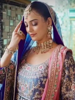 A client in her bridal outfit